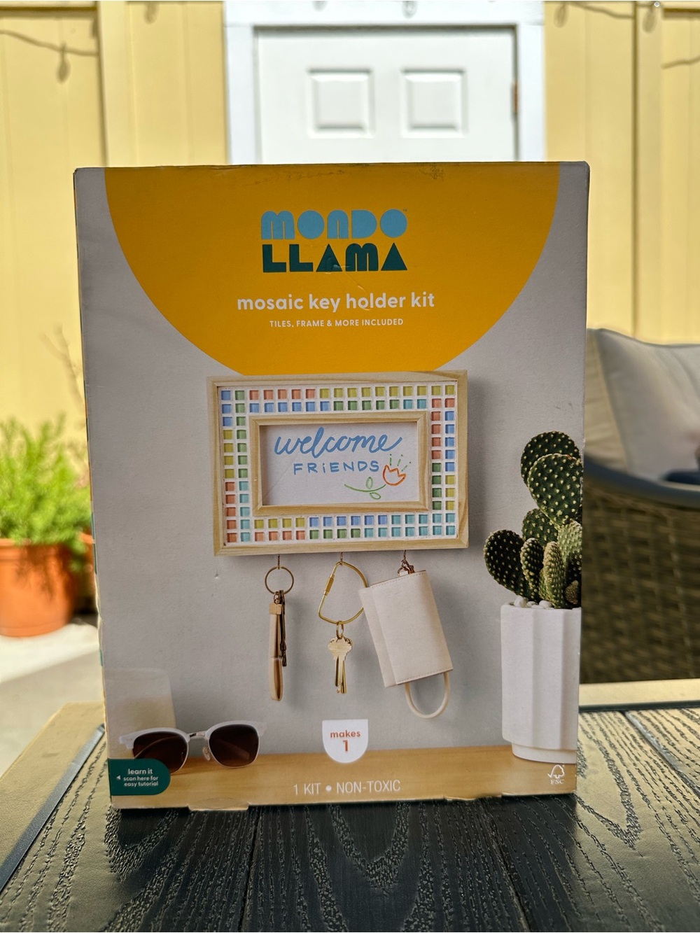 Mondo Llama Mosaic Key Holder Kit, craft for kids